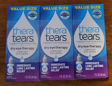 3x Thera Tears EXTRA 30 mL ea Dry Eye Lubricant Eye Drops Exp 10/2026 new