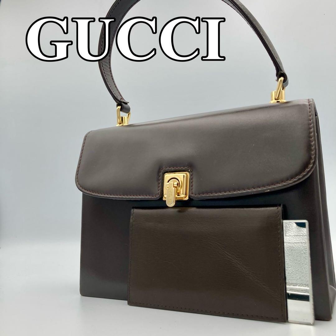 Gucci Old Gucci Vintage Leather One Handle Handbag Fashion