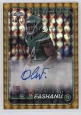 2024 Chrome Rookie Gold Geometric Refractor /50 Olumuyiwa Fashanu Olu Auto 1oa8