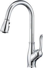 Chrome Pull-Down Kitchen Faucet with Magnetic Docking  3 Functions