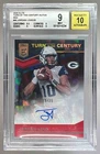 Jordan Love 2020 Panini Donruss Elite Red Turn of Century Auto RC 10/25 BGS 9/10