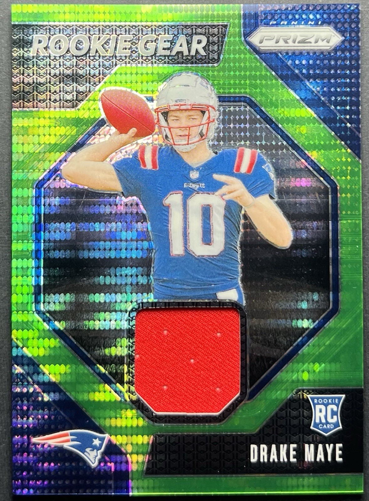 Drake Maye 2024 Panini Prizm #RG-DME Rookie Gear Patriots Memorabilia RC Patch