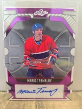 2025 LEAF METAL LEGENDS #BC-MT1 MARIO TREMBLAY AUTO PURPLE 6/7