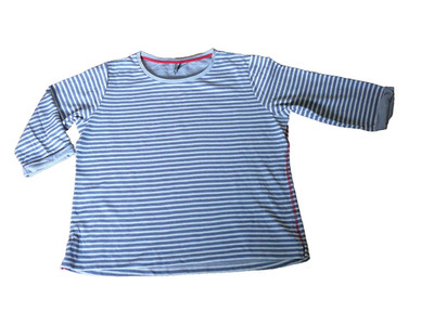 Multiblu leichter 3/4 Arm ,Damen  Pullover  Blau/Weiß gestreift Gr.44