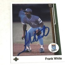 Autographed -1989 Upper Deck - Frank White #350-Royals-World Series Champion!!!!