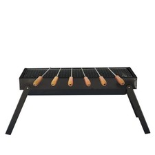 Set De Barbacoa De Carbón Portátil Plegable Rectangular