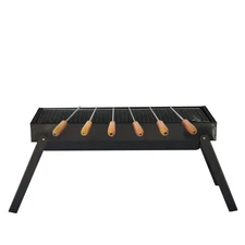 Portable Charcoal  Foldable Barbeque Set Rectangular Portable Charcoal BBQ