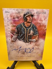 2017 Topps Inception Rookie On Card Auto /299 Matt Olson #129 Rookie Auto RC. rookie card picture