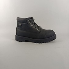 Skechers Boots Mens Size 7 Black Leather Waterproof Walking Casual Outdoor