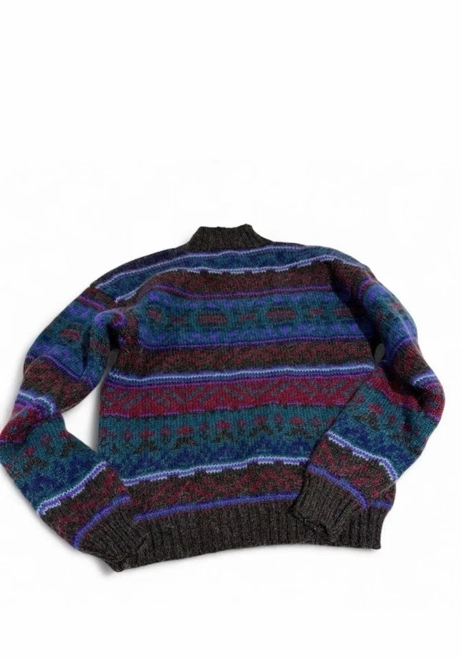 Suéter de Lana Mujer Woolrich De Colección M Hong Kong Tejido Geométrico Nórdico 90% Lana Foto 3 de 4