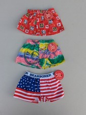 Build A Bear Lot Of 3 Boxer Shorts - NEW Patriotic, Summer, Animals