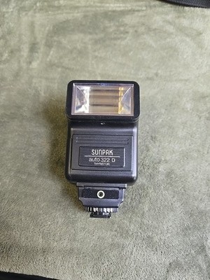 Sunpak Auto 322 D Thyristor Flash Speedlight - Tested! With Diffuser