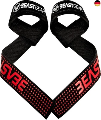 Beast Gear Zughilfen für Krafttraining - Lifting Straps für Fitness B