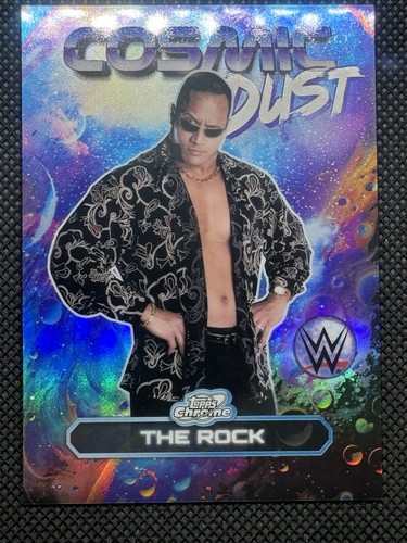 2026 Topps Cosmic Chrome WWE The Rock Cosmic Dust CD-6 SSP Case Hit 🔥 Rare