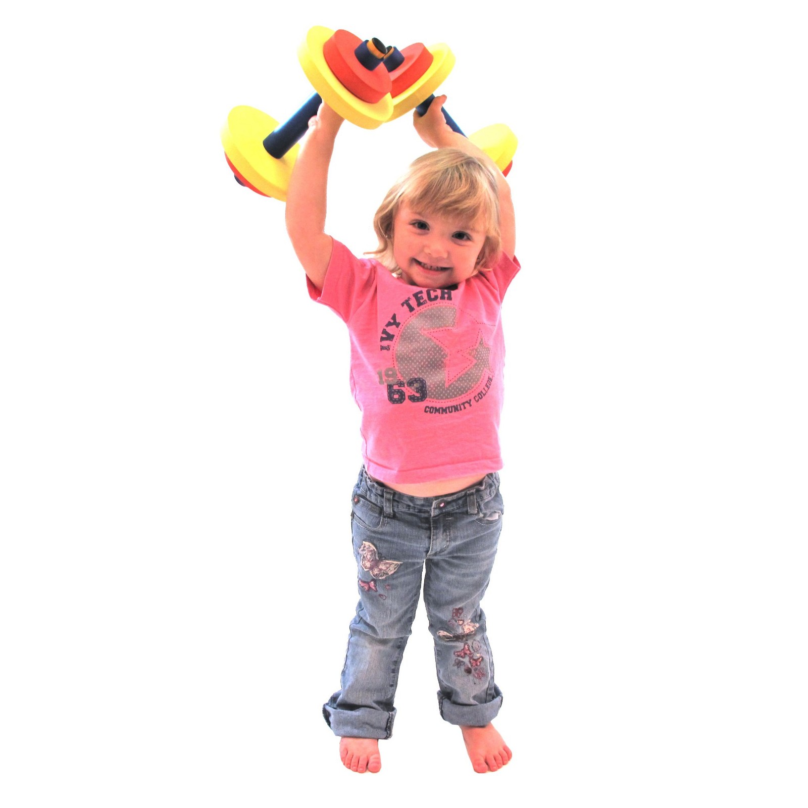 Fun & Fitness for Kids® Fitness Value Set, Dumbbells, Barbell Set, Foam Yoga ...