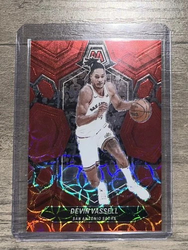 2023-24 Panini Mosaic - Devin Vassell #154 International Red Mosaic Prizm /75