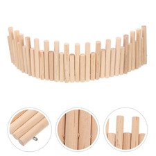 Pet Wooden Ladder Hamster Climbing Toy Khaki Cage Fence