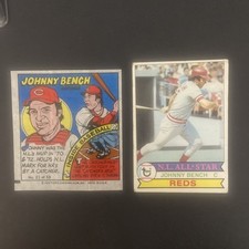 Johnny Bench 2 Card Lot 1979 Topps Card &amp; Comic - Cincinnati Reds