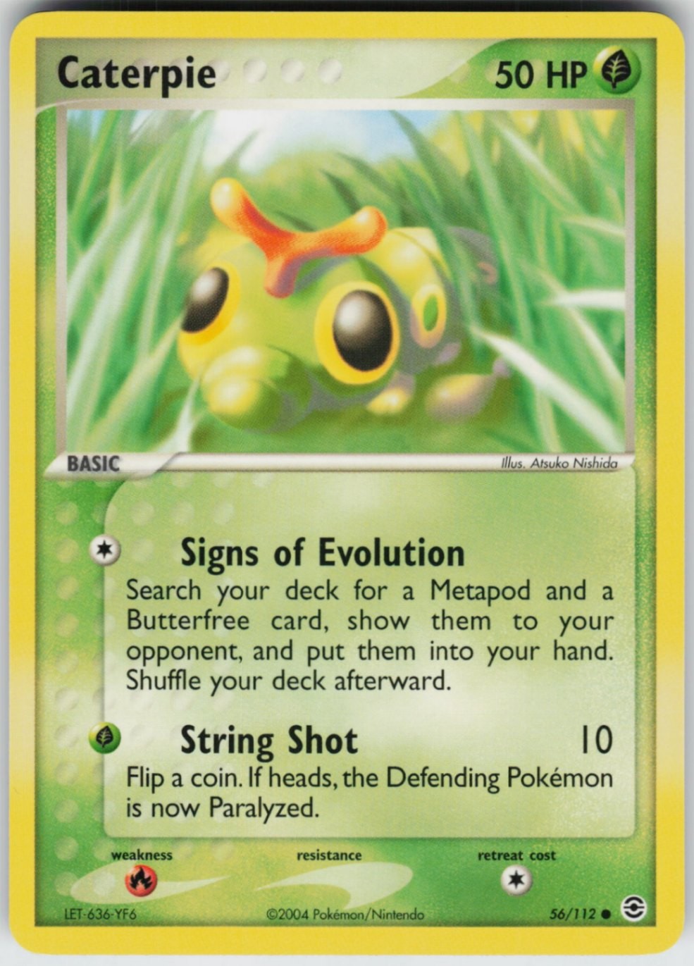 Pokemon TCG Caterpie 56/112 FireRed & LeafGreen Common card Normal NM