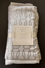 NEW Pottery Barn Baby Amelia Velvet Crib Bed Skirt 16" Drop Pink  Silver 79