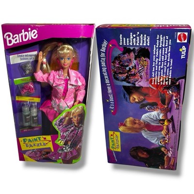 Barbie Paint 'N Dazzle Doll and Fabric Paint Set 1993 Mattel 10039 Blonde