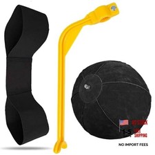 Golf Swing Training Aid Wrist Hinge Adjustable Arm Band with Hanger Ball black