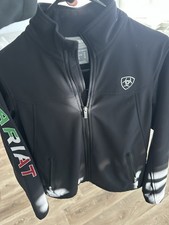 Ariat Classic Team Softshell Mexico Jacket Black Women's M Water-Resistant Full