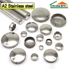 Round Plastic End Caps Tube Inserts - GRADE 304 - Stainless Steel Plugs For Pipe