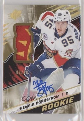 2018-19 SPx Rookies Tier 1 Gold Premium Material 8/49 Henrik Borgstrom Auto 0t9e