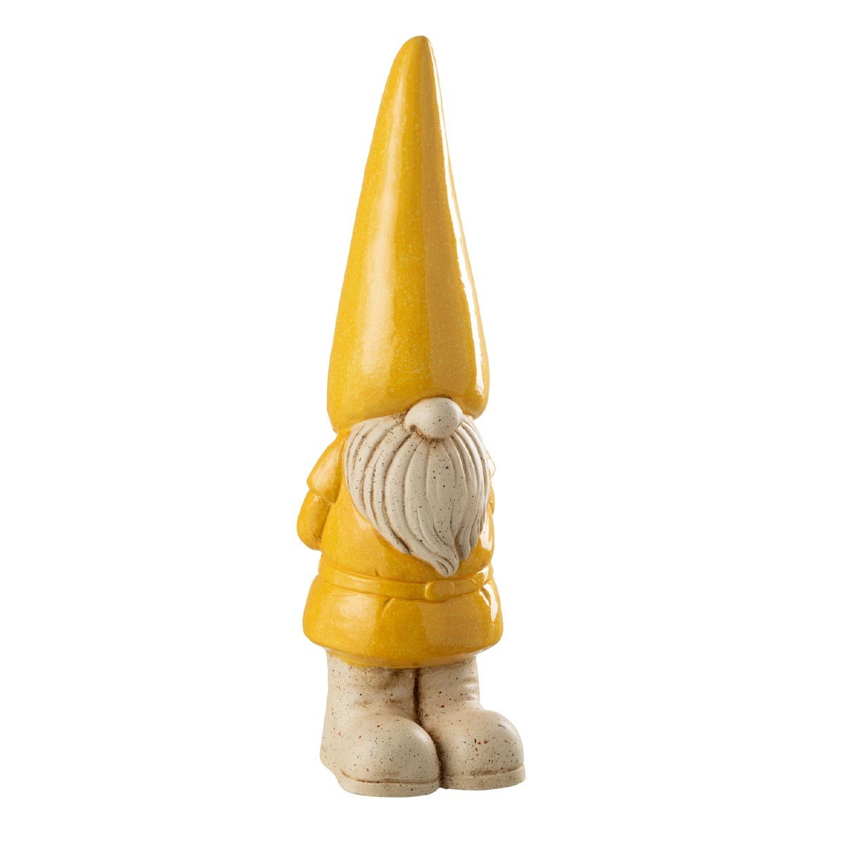Statue lutin extérieur Pasquale résine jaune 61cm pour casser la monotonie