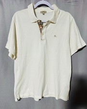 Burberry London Slim Fit White Polo Shirt XXL 100 Cotton Logo