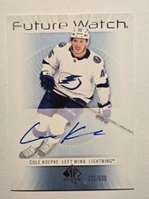 2022-23 SP Authentic Cole Koepke Auto RC /699 Tampa Bay Lightning Autograph