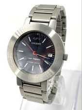 Orient Light Powered 4000 Watch Solar Black Dial Original Japan