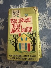 Vtg THE HOUSE THAT JACK BUILT & Russell’s Riddles Kids Card Game Arrco 1950s