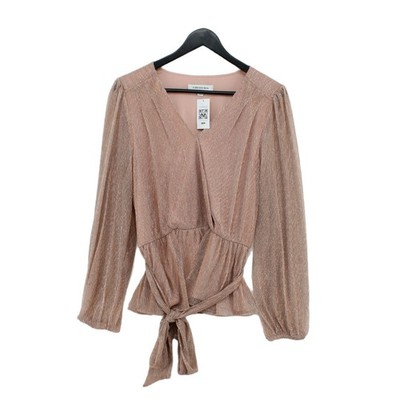 Forever New Damen Bluse M Rosa Polyester mit Elasthan Basic