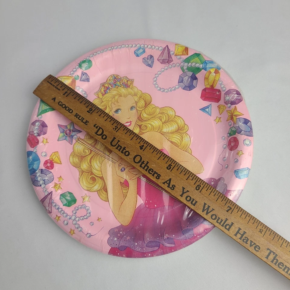 Nuevo de Lote Antiguo American Greeting Corp. 8 Ct. Platos de Postre Fiesta Princesa 7" NUEVO Foto 4 de 4