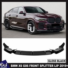 F�R BMW X6 G06 M-SPORT FRONTSTO�STANGE SPLITTER LIPPE DIFFUSOR GLANZ SCHWARZ 2019+