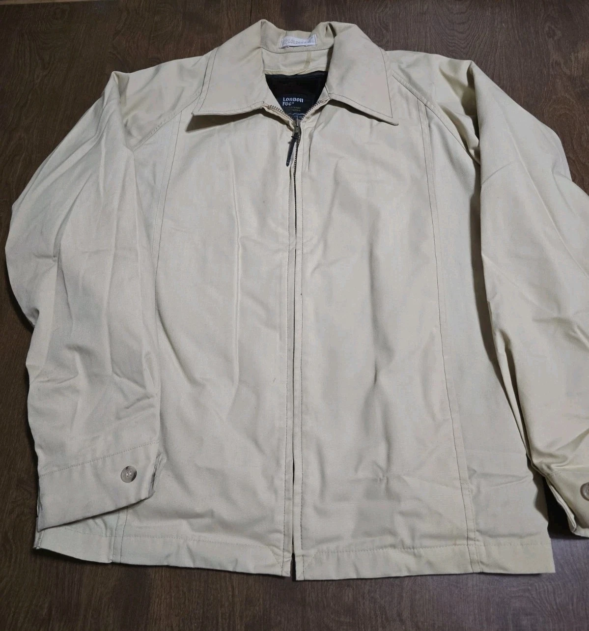 Vtg 70s London Fog Zip Jacket 36 Reg Celtic Cloth Bomber Removable Plush Liner image 1