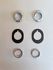 1948-1952 Ford Truck Windshield Wiper Tower Bezel Gasket Nut Kit Chrome Lh Rh