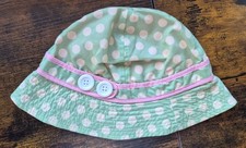 OSHKOSH girls polka dot rain sun bucket hat beach pool 4 6 X