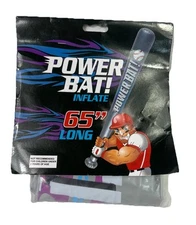 NEW SEALED Fun Express Power Bat Inflatable 65" Long Vinyl Inflate Baseball