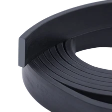 Solid Nitrile NBR Rubber Strip - Black Sealing Rubber Strip - Various Sizes