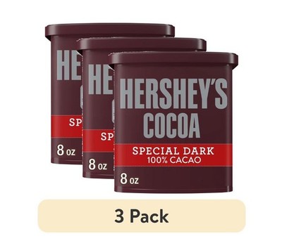 (3 pack) Hershey's Special Dark Dutched Cocoa Powder, Can 8 oz
