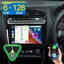 8-Kern 6+128GB Android15 Autoradio Carplay Navi für VW Polo 6R 6C 9N 2009-2018