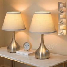 17  Touch Table Lamp Bedroom Set of 2 3-Way Dimmable Bedside Lamp Nightstand