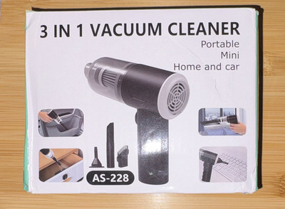 AS-228 3-in-1 Handheld Vacuum Cleaner Portable Compact Black/Gray w/ Tools