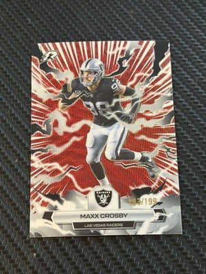 2025 Topps Resurgence - Crimson Surge 🏈 Maxx Crosby #53 🏈 Raiders /199