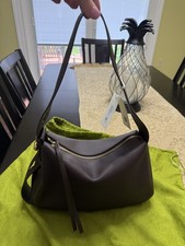 Tory Burch Deep Brown Romy Slouchy Shoulder Bag Tote Gold Hardware NWT