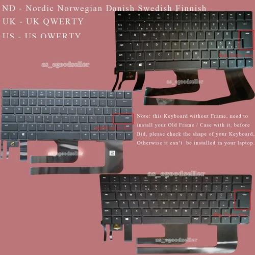 New for RAZER Blade 15 RZ09-0301 RZ09-03018 RZ09-03018E52 Keyboard BACKLIT Black