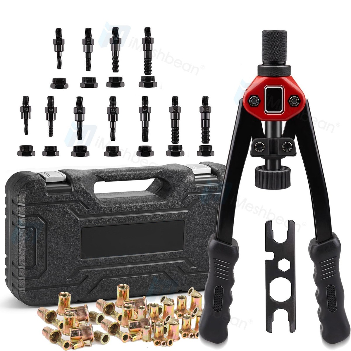 Headlight Restoration Kit 136pc Kit - Blind Nut Rivet Gun With M3/M4/M5 ...